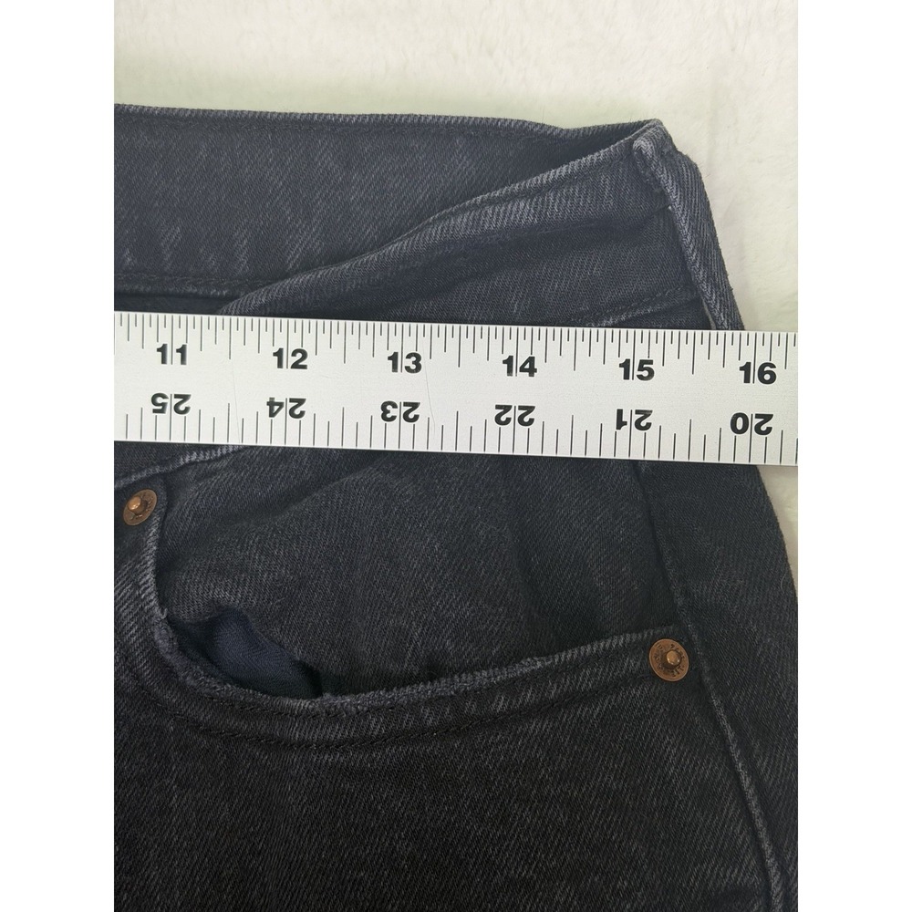 Abercrombie And Fitch Jeans Womens 29 Black Denim 90s Straight Mid Rise Stretch - Picture 3 of 9